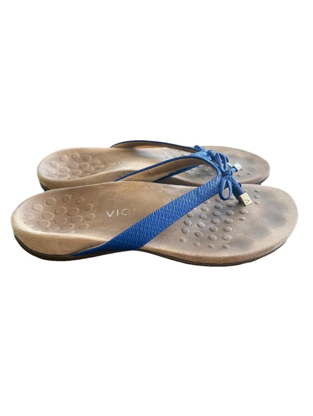Vionic Bella Orthaheel Blue Thong Comfort Sandals Women’s Size 8 Flip Flops